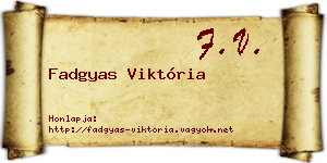 Fadgyas Viktória névjegykártya