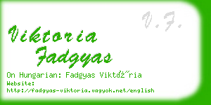 viktoria fadgyas business card